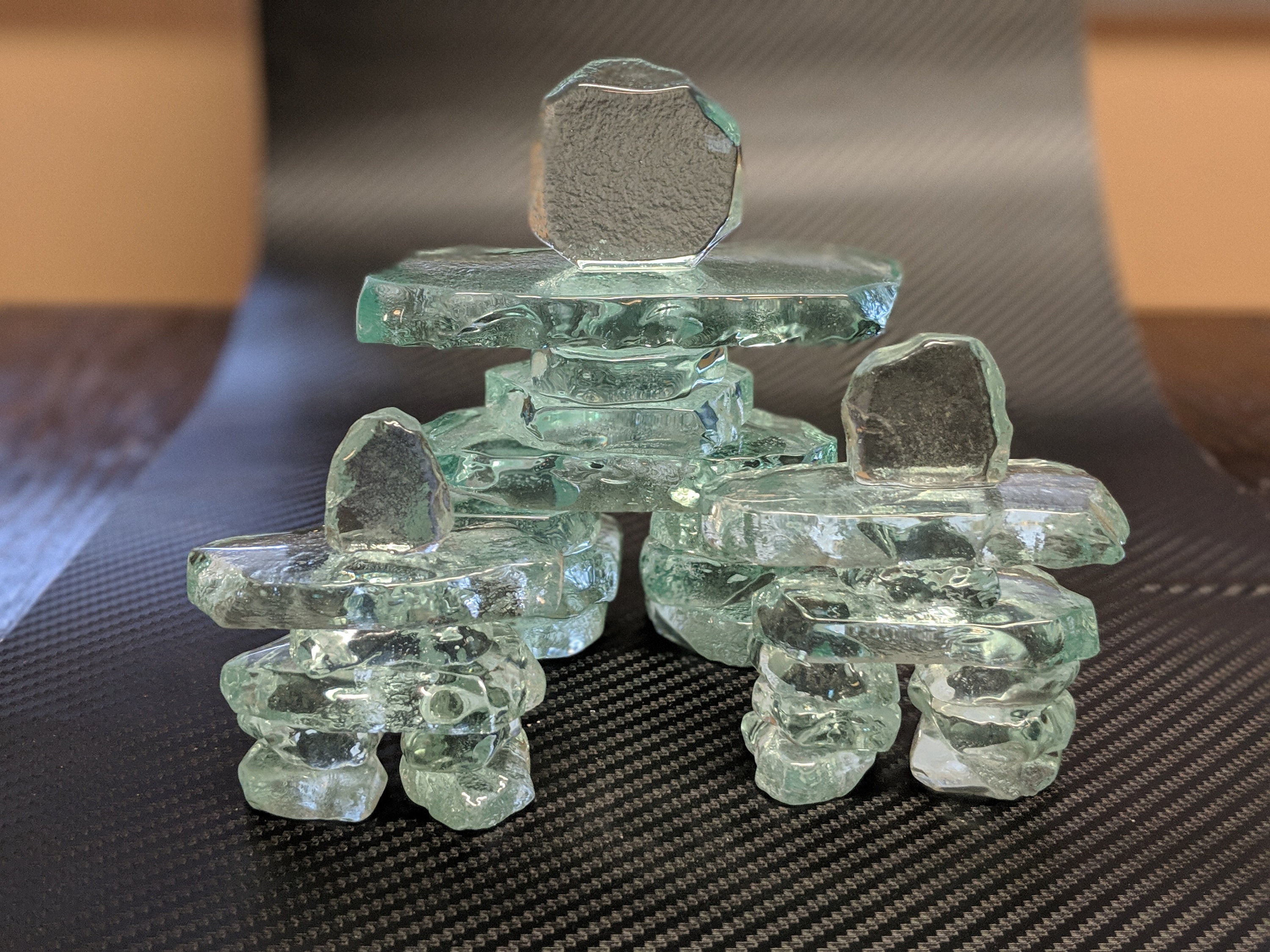Glass Inukshuk 2.5 Clear Glass Inukshuk - Etsy