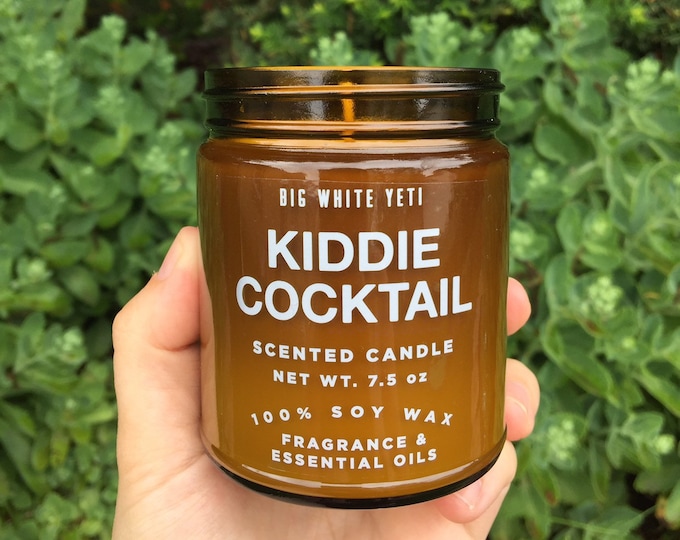 Kiddie Cocktail Soy Candle- 8oz Amber Jar