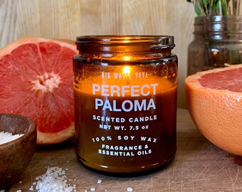 Perfect Paloma Soy Candle- 8oz Amber Jar