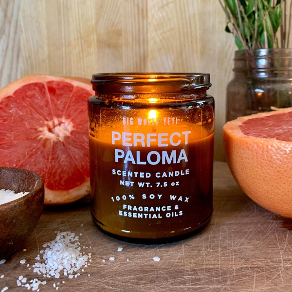 Perfect Paloma Soy Candle- 8oz Amber Jar