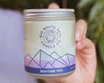Sexytime Yeti Soy Candle - 6oz tin or 8oz frosted glass jar
