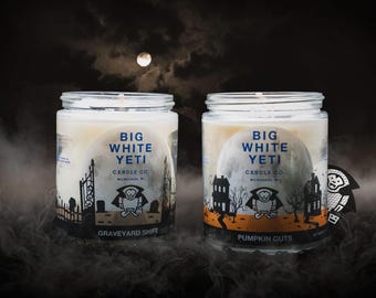 Halloween Limited Edition Pumpkin Guts and Graveyard Shift - 8oz glass jar