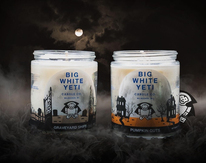 Halloween Limited Edition Pumpkin Guts and Graveyard Shift - 8oz glass jar