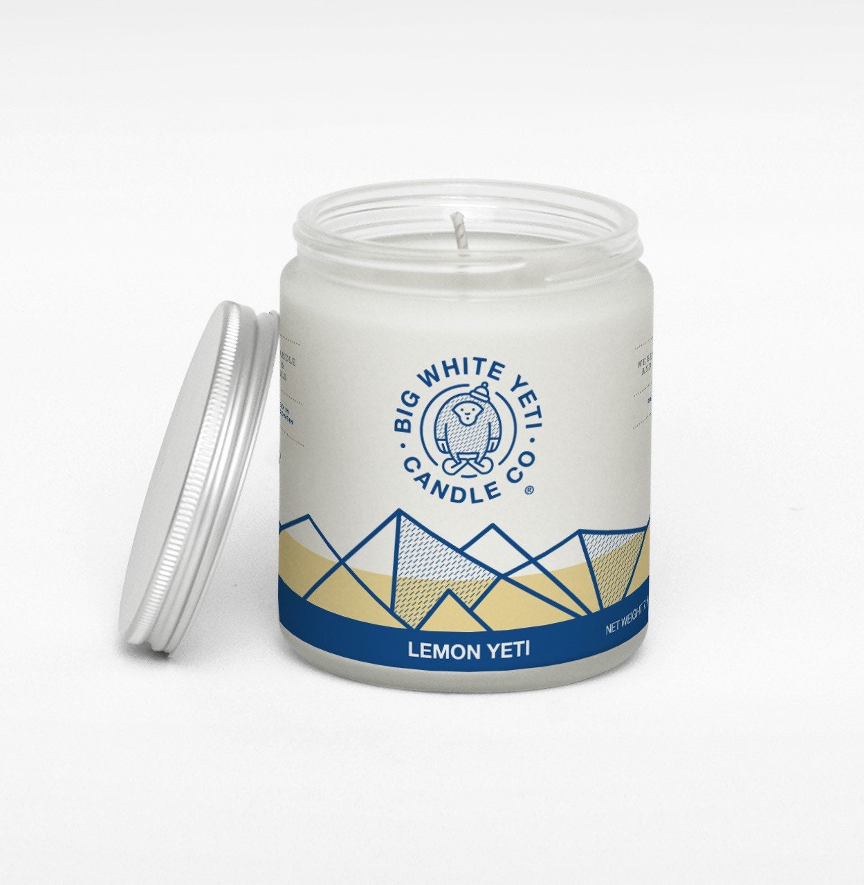 Lemon Yeti Soy Candle - 6oz tin or 8oz frosted glass jar