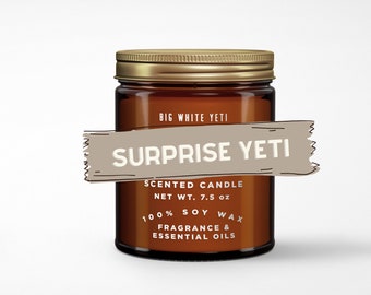 Surprise Yeti - 8oz Amber Jar Soy Candle