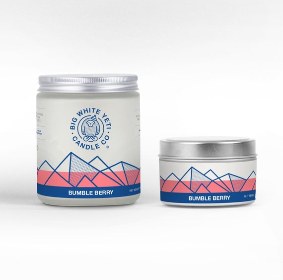 Bumble Berry Soy Candle - 6oz tin or 8oz frosted glass jar