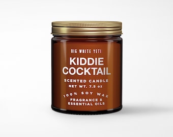 Kiddie Cocktail Soy Candle- 8oz Amber Jar