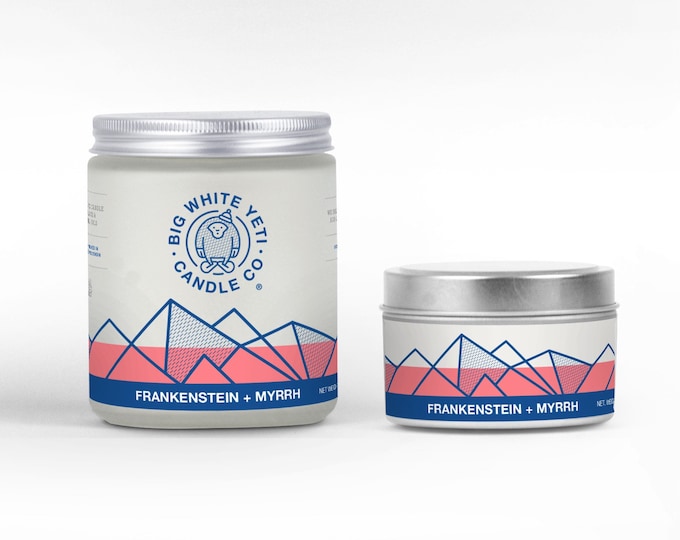 Frankenstein + Myrrh Soy Candle - 6oz tin or 8oz glass jar