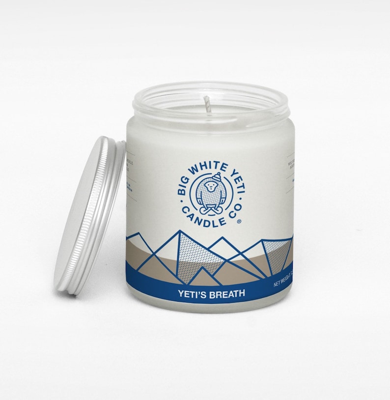 Yeti's Breath Soy Candle 6oz tin or 8oz glass jar image 2