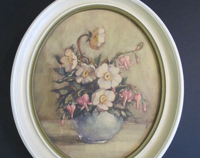 Countess Zichy Print, Vintage Art, Wall Hanging, Signed Art