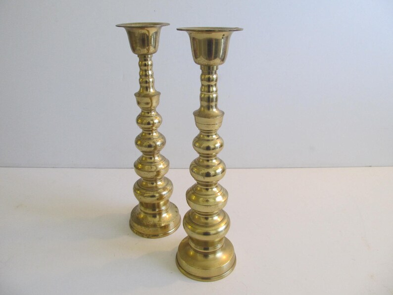Brass Candlestick Holders Brass Brass Candle Holders Etsy