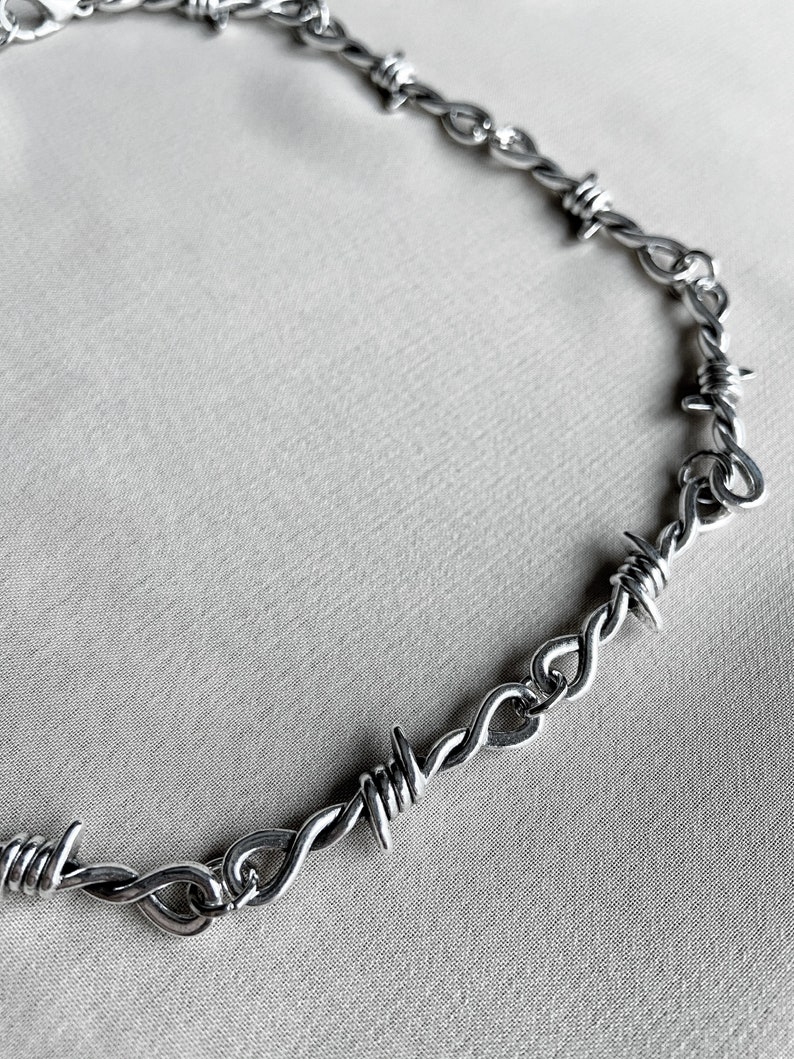 Barbed Wire Choker Necklace Etsy