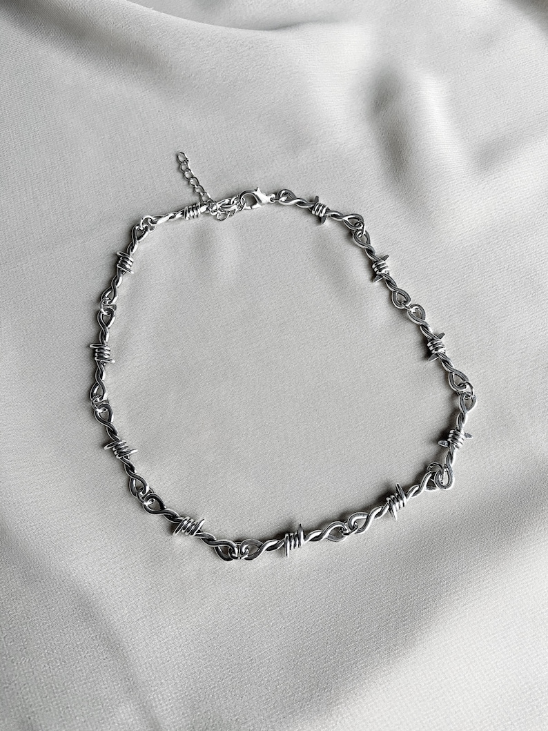 Barbed Wire Choker Necklace Etsy