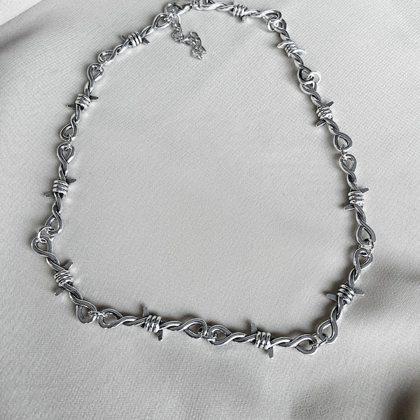 Barbed Wire Choker Necklace