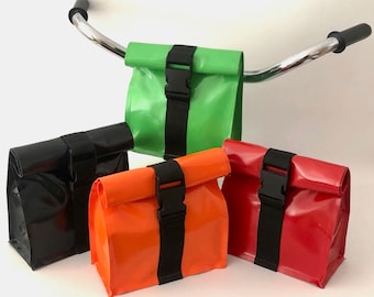 Handlebar bag, bicycle bag, roll up handlebar bag, handlebar bag for children, handlebar bag TITA BERLIN, handlebar bag truck tarpaulin