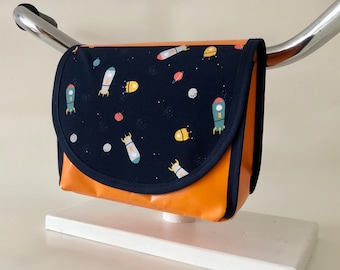 Lenkertasche, Fahrradtasche, Lenkertasche Kinder, Lenkertasche Raketen, Planeten, Universum