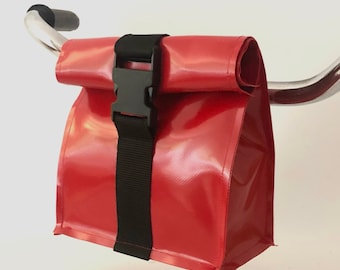 Lenkertasche, Fahrradtasche, Lenkertasche rot, Lenkertasche zum Einrollen, Lenkertasche wasserdicht, Lenkertasche LKW Plane