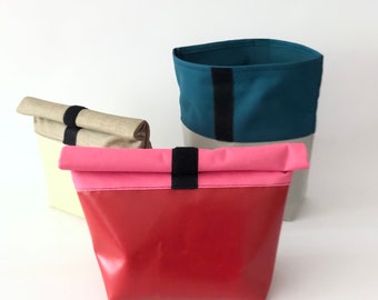 Toiletry bag, wet bag, diaper bag, lunch bag, waterproof, wet bag made of truck tarpaulin and Cordura