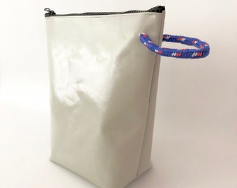 Hanging toiletry bag, lunch bag made of truck tarpaulin, maritime, wet bag