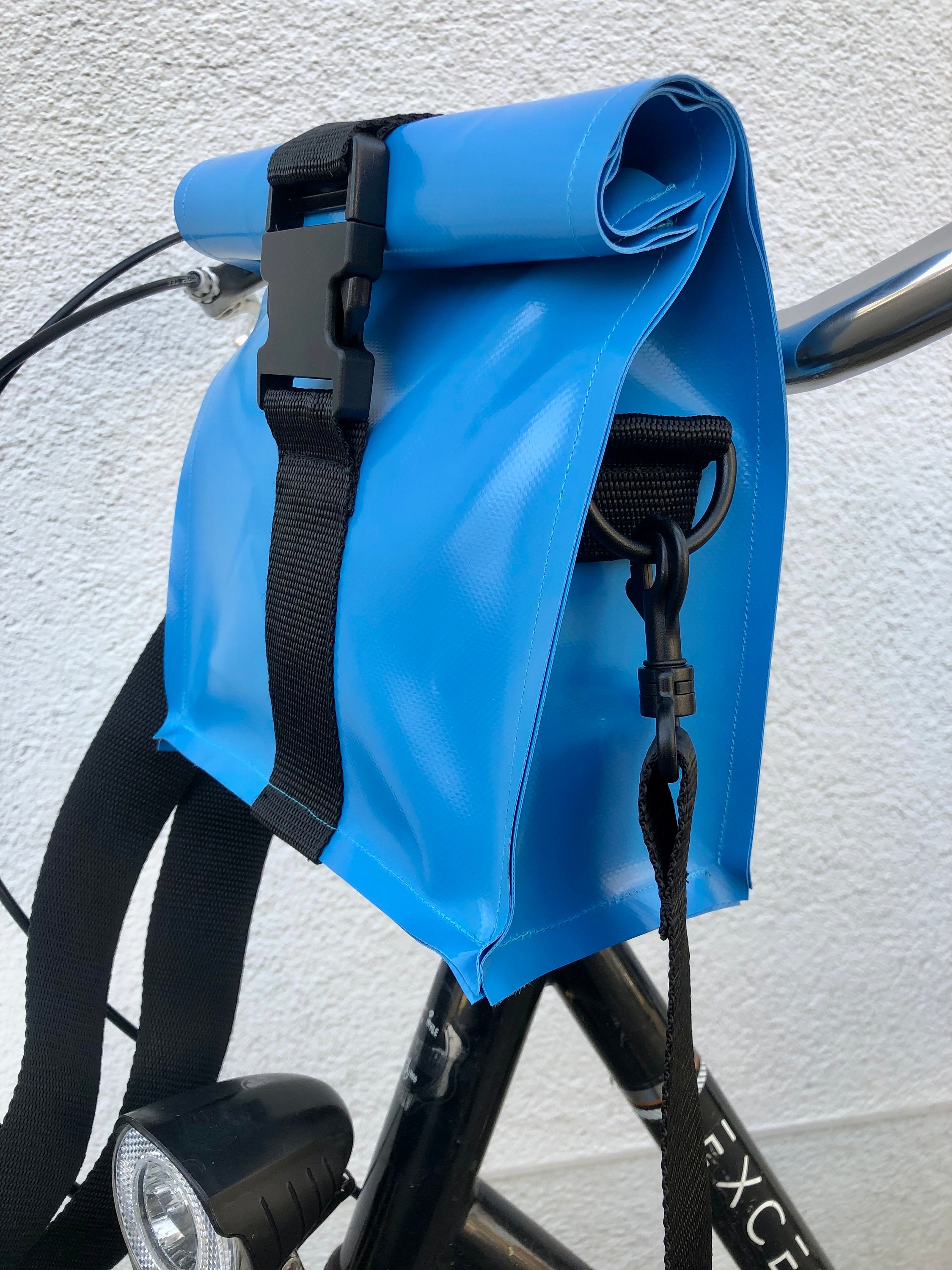 Waterproof Handlebar Bag Roll up Made of Truck Tarpaulin With Removable Strap Etsy
