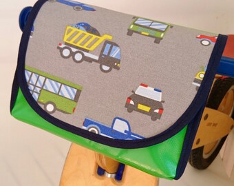 Handlebar bag, bicycle bag, handlebar bag kids, handlebar bag boys, handlebar bag cars,sick car, police