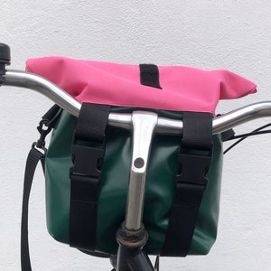 Large, waterproof handlebar bag with removable, adjustable strap image 2