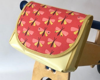 Handlebar bag, bicycle bag for children's bikes, balance bikes, butterflies