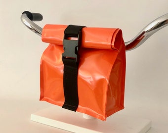 Lenkertasche, Fahrradtasche, Lenkertasche orange, Tita Berlin, Lenkertasche wasserdicht, Lenkertasche schlicht, Lenkertasche Steckschließe