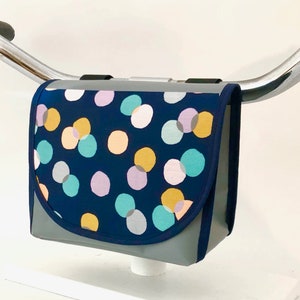 Handlebar bag, Bicycle bag, Handlebar bag colorful dots, Handlebar bag waterproof, Handlebar bag KInder, Handlebar bag Ladies, Lunchbag