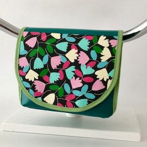 Lenkertasche für Kinder und Erwachsene, Pastell, pink, Blumen