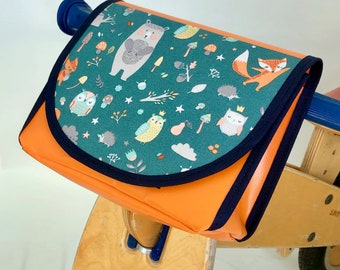 Lenkertasche, Fahrradtasche Kinderrad, Laufrad, Waldtiere, Fuchs, Pilz, Bär