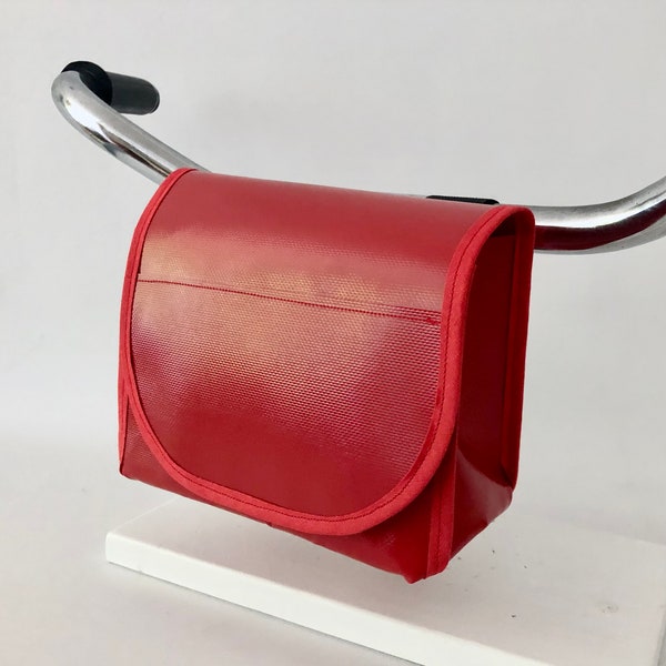 Lenkertasche, Lenkertasche rot, Lenkertasche LKW Plane, Lenkertasche wassedicht, Lunchbag, Fahrradtasche rot, Lenkertasche robust