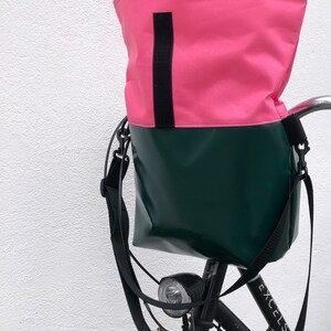 Large, waterproof handlebar bag with removable, adjustable strap image 3