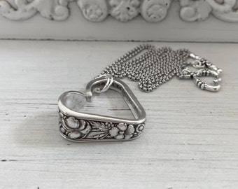 I Love You Soldered Heart Friend Gift Silverware Jewelry Heart Necklace Spoon Heart Jewelry Valentine/'s Day Gifts For Her