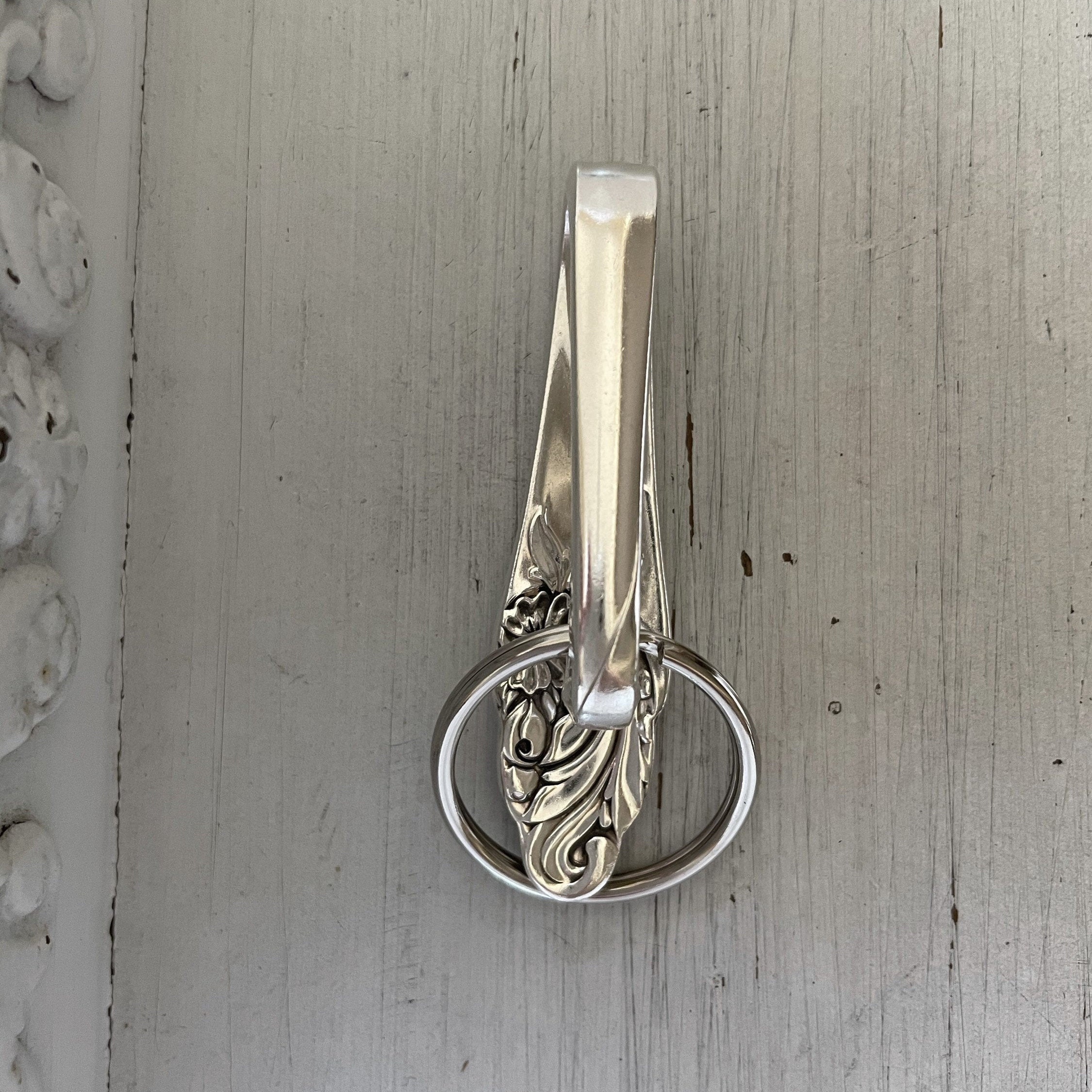 Spoon Purse Hook Keychain Key Finder Silverplate Evening Etsy
