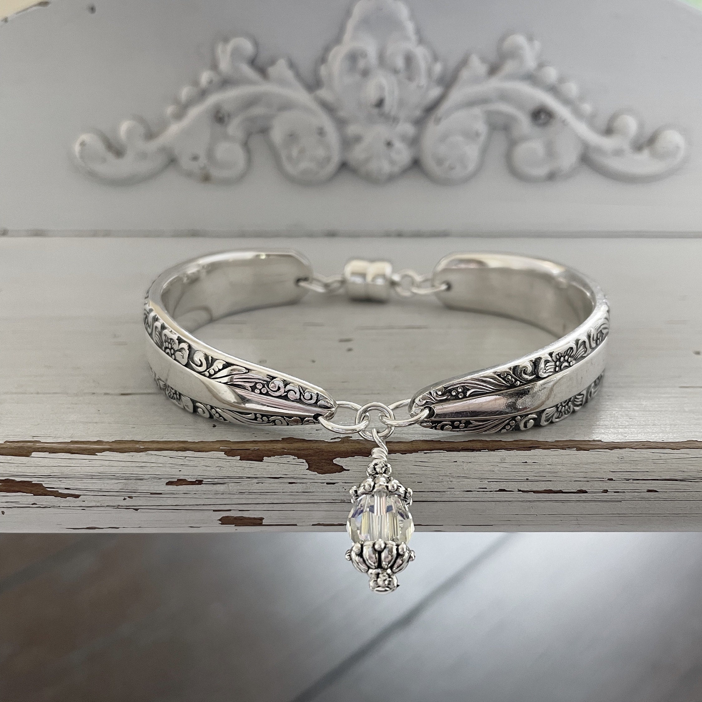Silver Spoon Bangle - Etsy