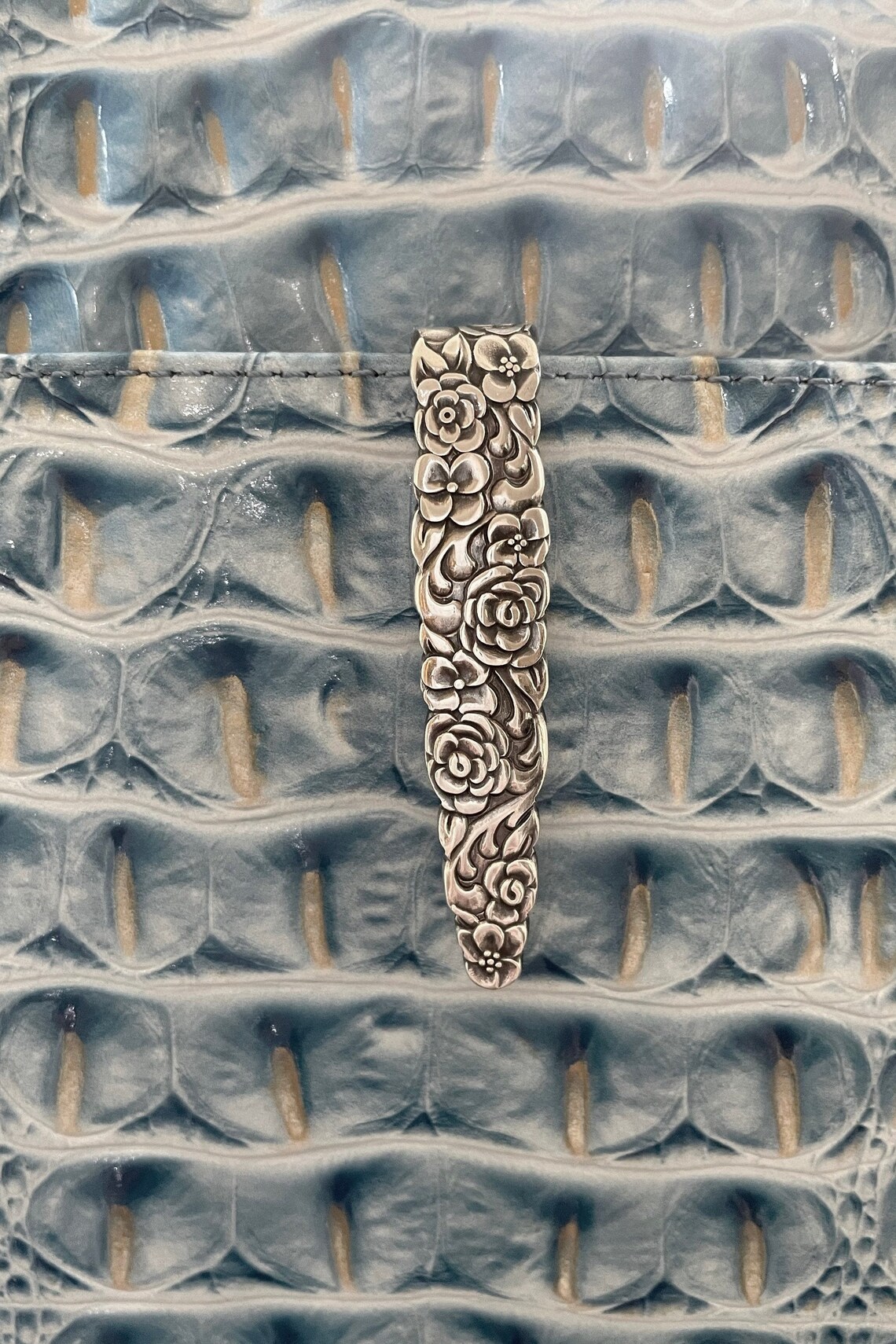 Spoon Purse Hook Keychain Key Finder Silverplate Floral Etsy