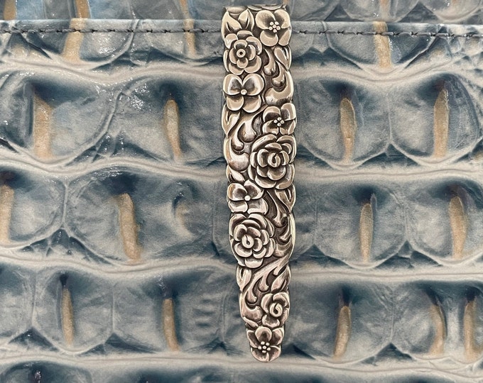 Spoon Purse Hook Keychain Key Finder Silverplate Floral Etsy