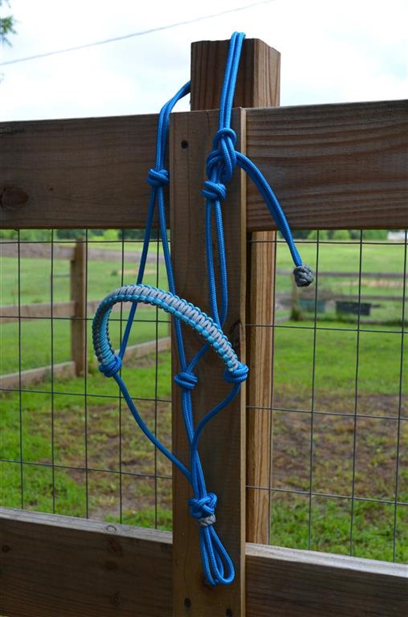 1/4 Premium Rope Halter With Braided Paracord Noseband Etsy