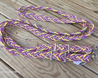 READY TO SHIP - 8' braided loop reins with bling