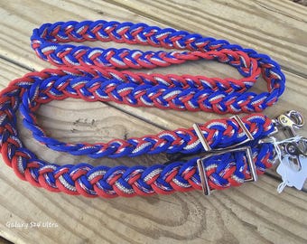 READY TO SHIP - 6' braided loop reins with bling