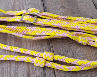 READY TO SHIP - 10' braided barrel reins