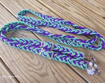 READY TO SHIP - 8' braided loop reins with bling