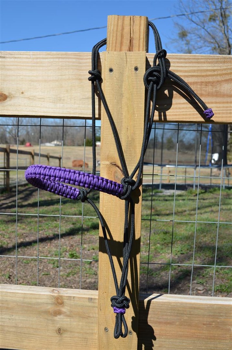1/4 Premium Rope Halter With Braided Paracord Noseband Etsy