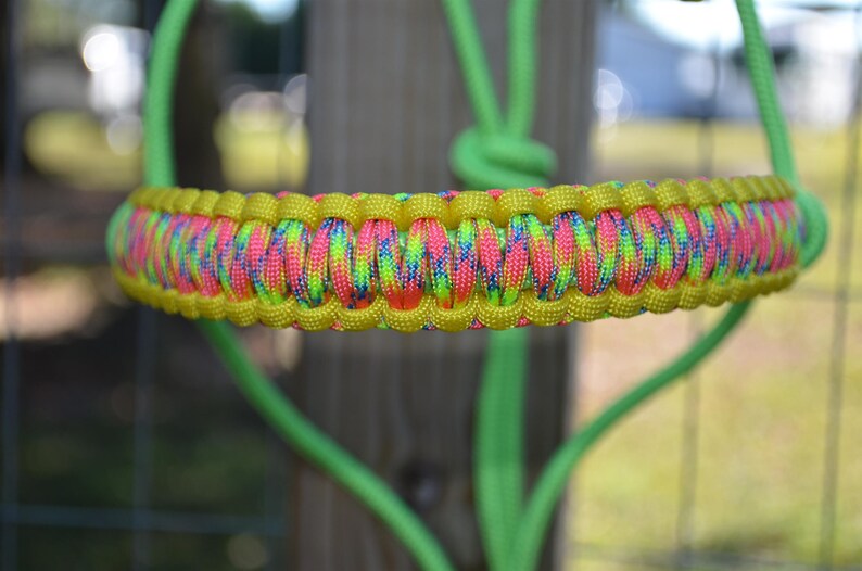 1/4 Premium rope halter with braided paracord noseband Etsy