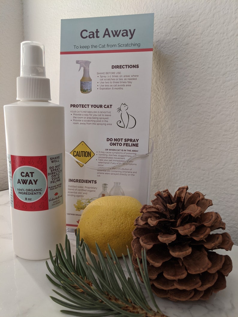 Stop cat scratching furniture with natural Cat Away Spray Cat Etsy
