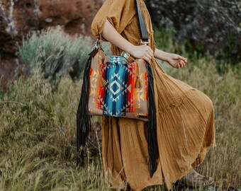 Western Fringe Purse in Native Wool, Cross Body Purse, Southwestern Bag,  Leather Handbag, Mercy Grey Design, Bohemian Boho - Yahoo Shopping