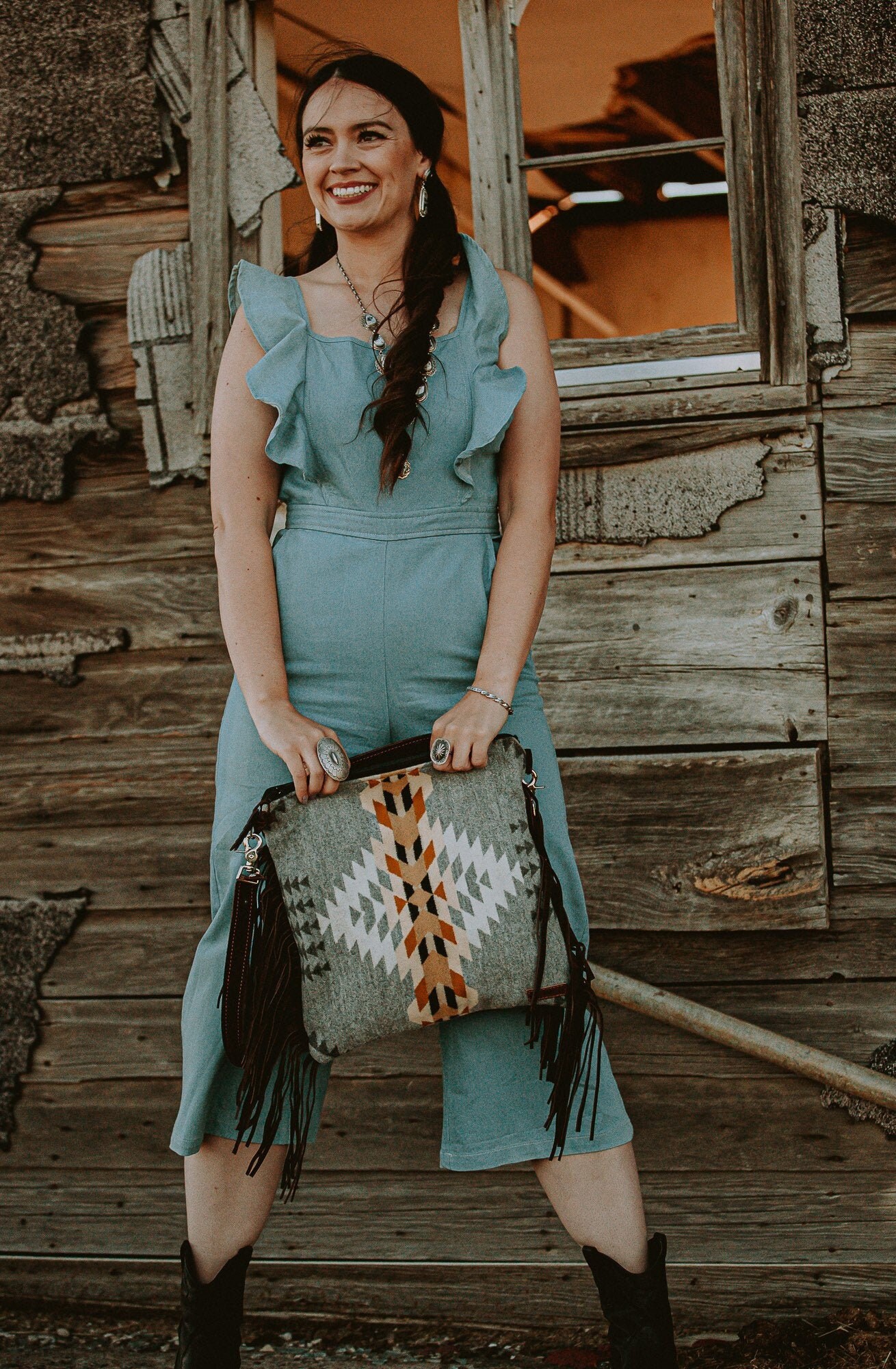 pendleton purse with fringe