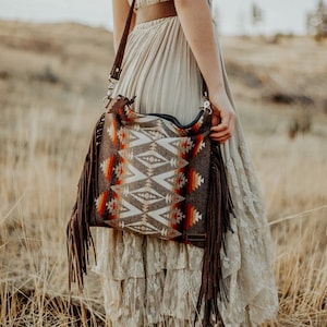 Small Western Purse with Fringe - Cowboy Boot Purse - Small Leather Bag