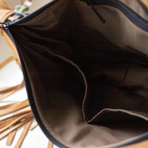 Slouchy Sling Bag in Mission Trails Pendleton Wool with Fringed Strap, Moon Bag, Fanny Pack, Crossbody Bag image 5